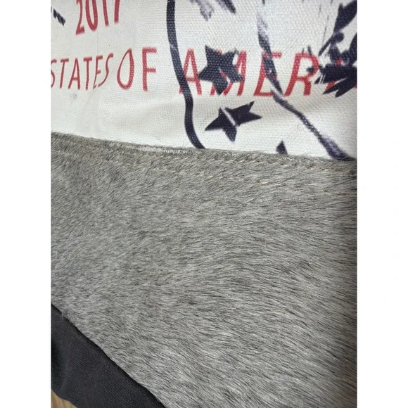 Myra Bag Freedom Forever 2017 USA CanvasHair Tote Large July 4th Americana - Picture 4 of 10